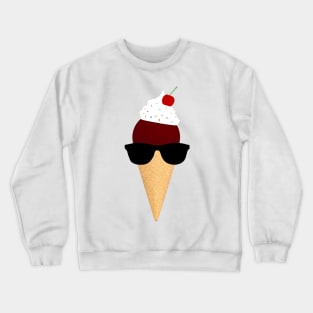 Cool Ice Cream Cone with Sunglasses Crewneck Sweatshirt